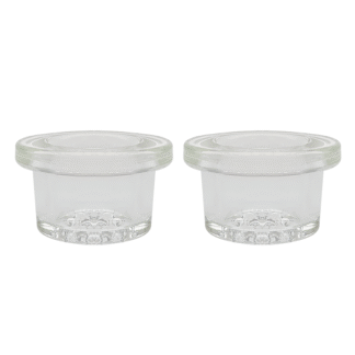 18mm Glass Bowl Replacement for Waxmaid Ice Spoon Pipe, Daimon Pipe, Shark Pipe, Didi pipe (2 Pack)